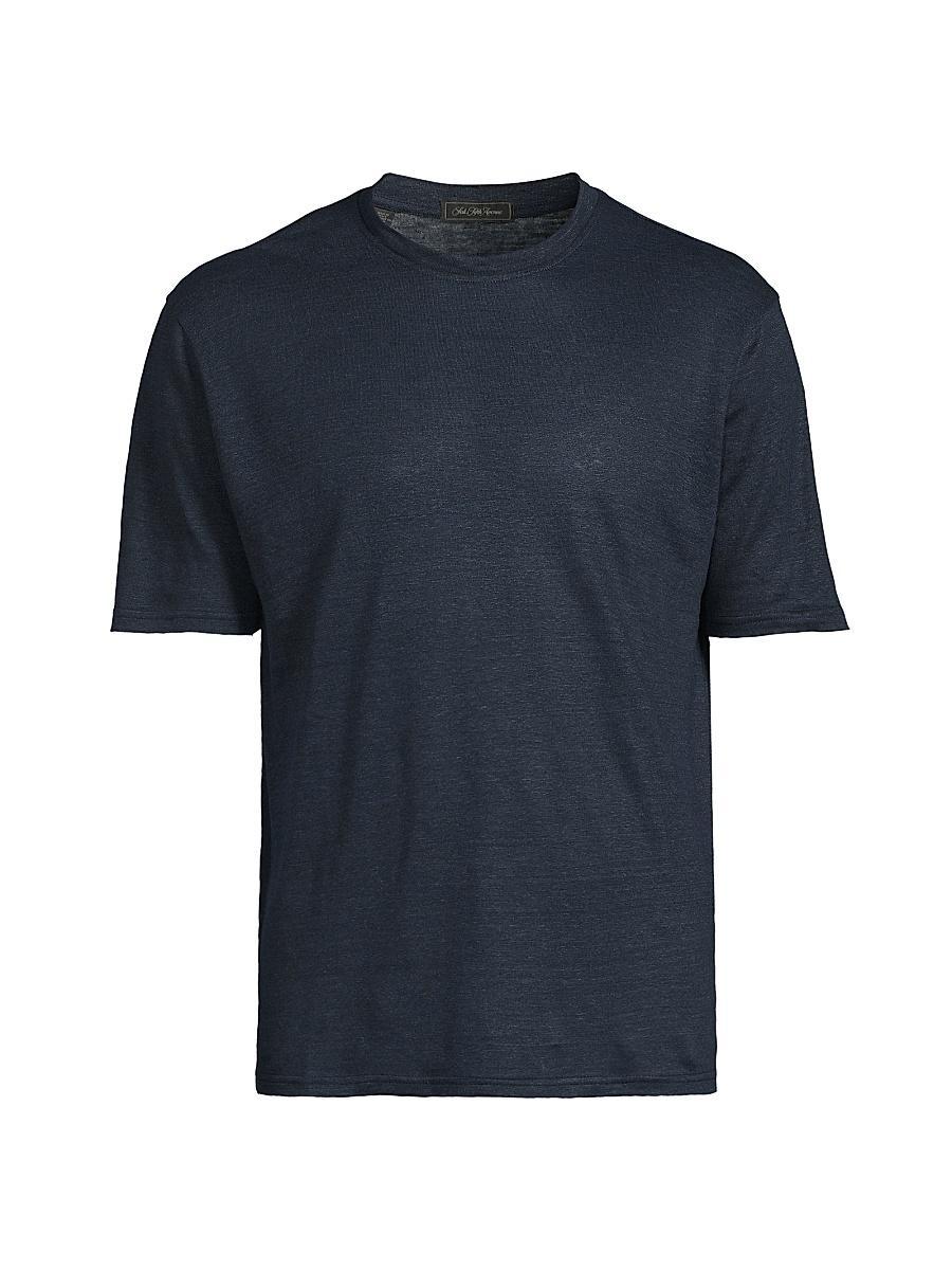 Mens Solid Linen T-Shirt Product Image