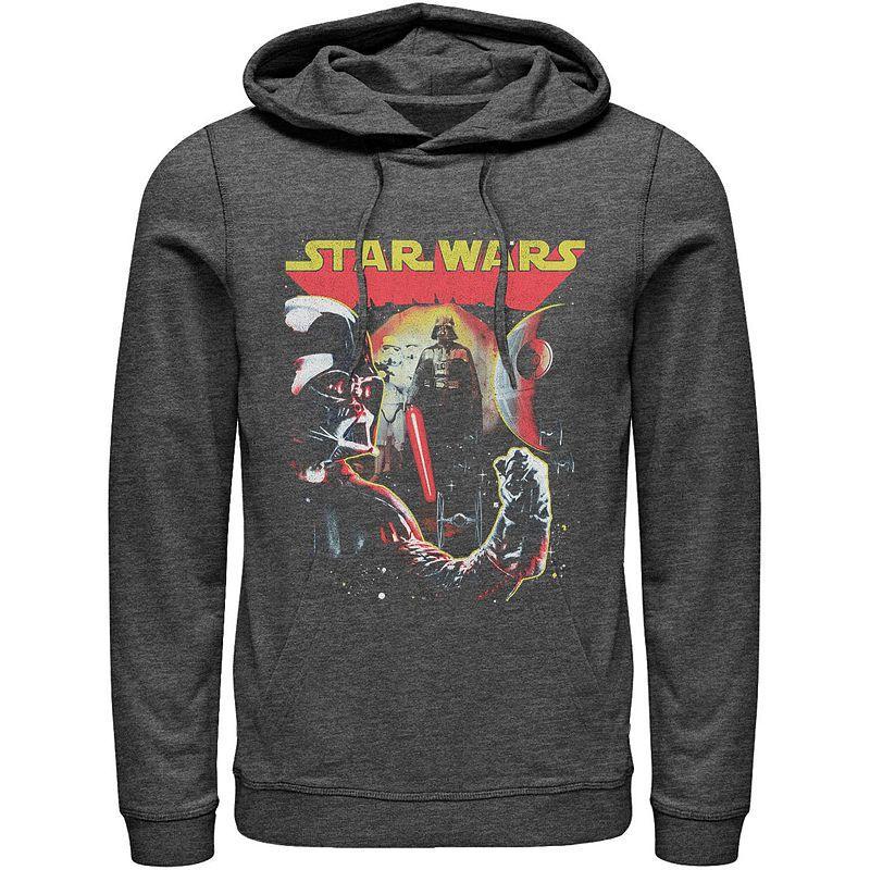 Men's Star Wars Darth Vader Collage Of Views Hoodie, Size: Small, Grey Heather Product Image