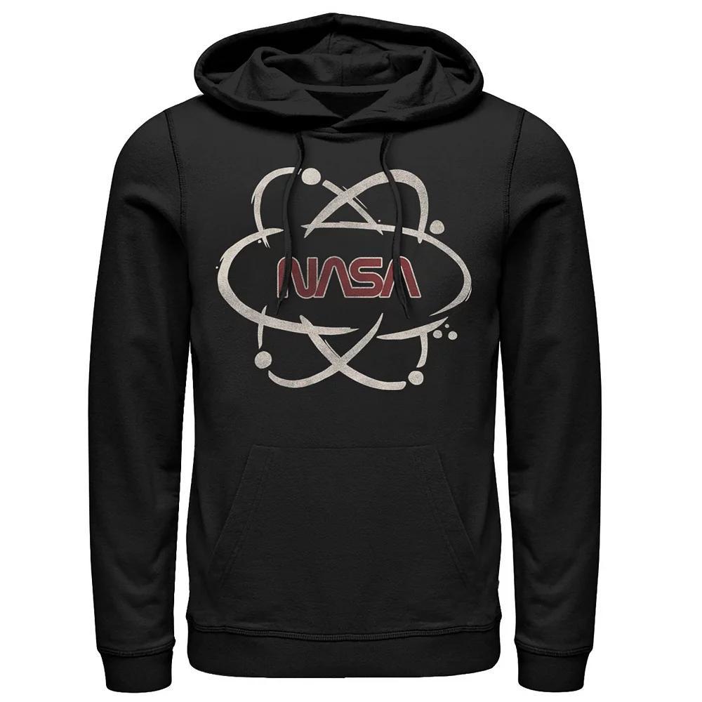 Men's NASA Atom Path Logo Hoodie, Size: Medium, Black Product Image