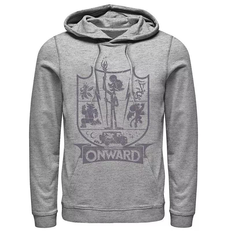 Disney / Pixar's Onward Ian Men's Character Badge Hoodie, Size: XXL, Athletic Grey Product Image