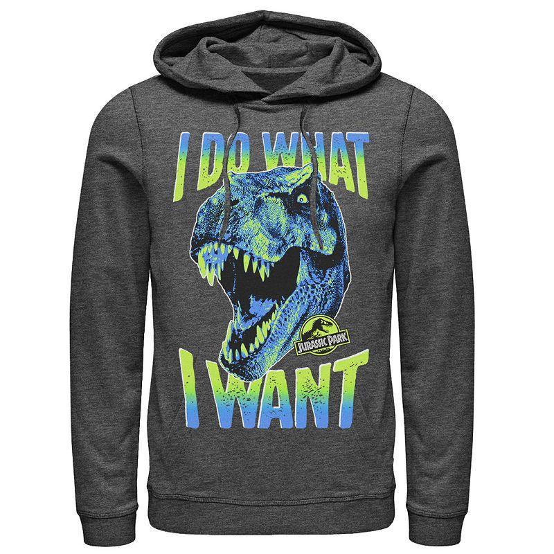 Men's Jurassic Park T-Rex I Do What I Want Graphic Pullover Hoodie, Size: XXL, Blue Product Image
