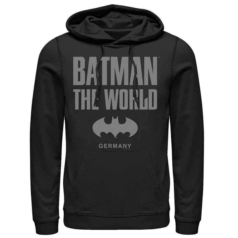 Men's Batman: The World Germany Icon Logo Hoodie, Size: Medium, Black Product Image