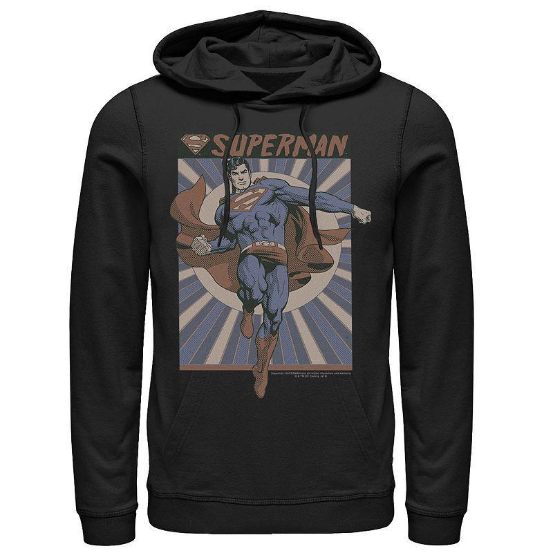 Men's DC Comics Superman Posed Pop Art Poster Hoodie, Size: Small, Blue Product Image