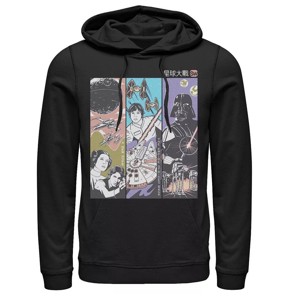 Men's Star Wars Vintage Collage Panel Hoodie, Size: Small, Black Product Image