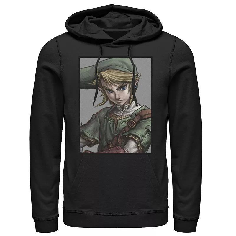 Men's Legend of Zelda Link Twilight Face Portrait Hoodie, Size: XL, Black Product Image