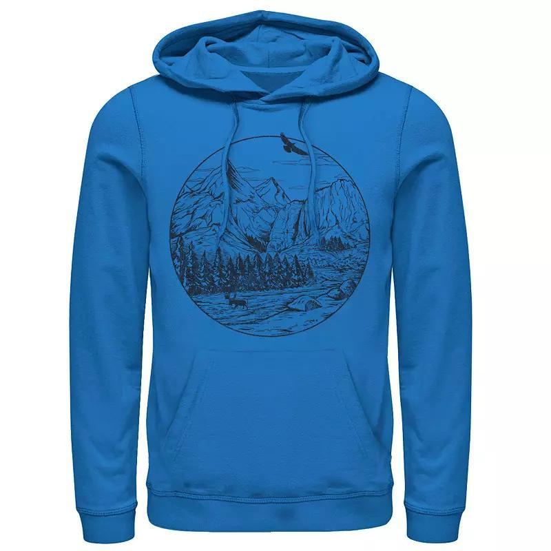 Men's Fifth Sun Mountain Falls Sketch Hoodie, Size: XXL, Royal Product Image