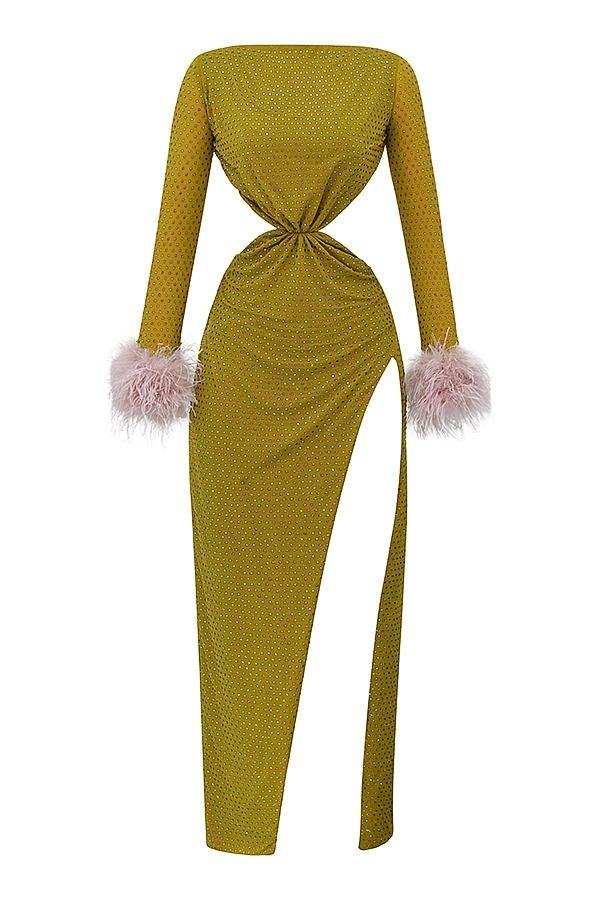 Estella Soft Pink Crystallised Dress Product Image