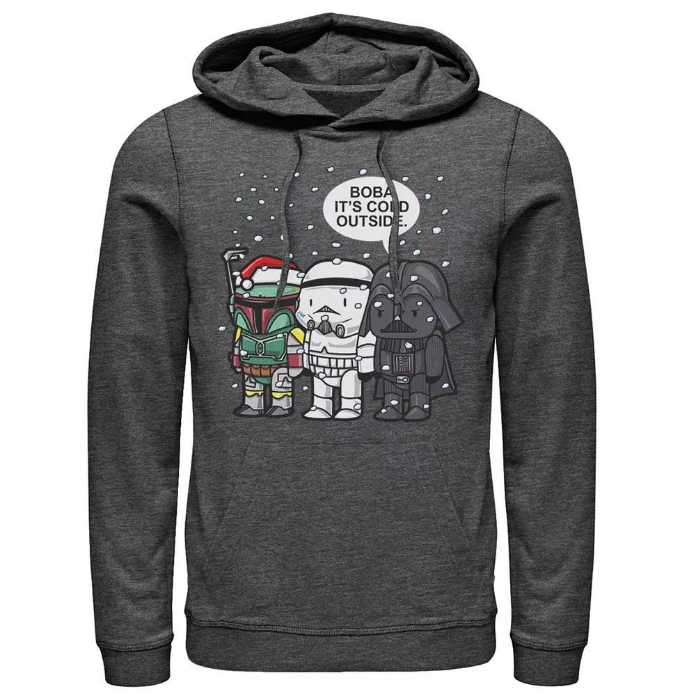 Men's Star Wars Boba It's Cold Outside Chibi Style Hoodie, Size: XL, Grey Heather Product Image