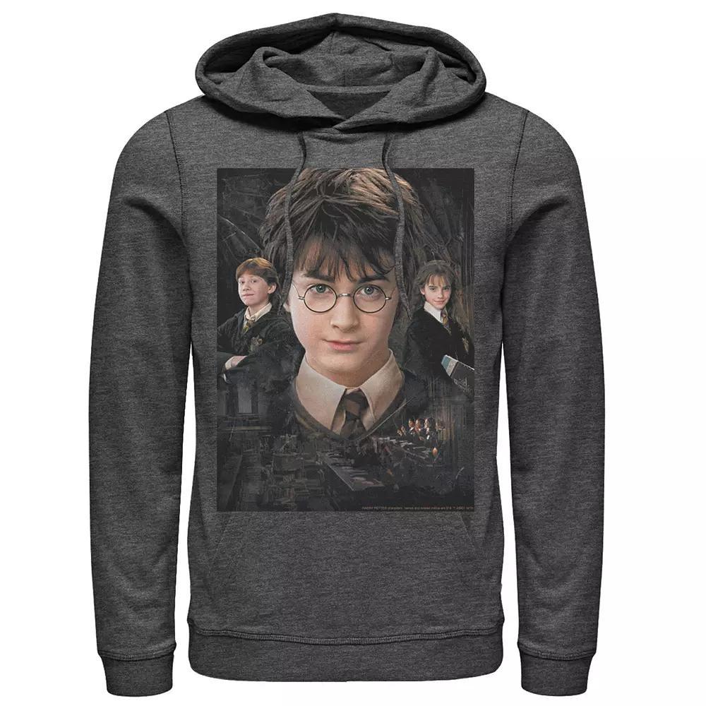 Mens Harry Potter Chamber Of Secrets Harry Ron Hermione Poster Graphic Pullover Hoodie Product Image