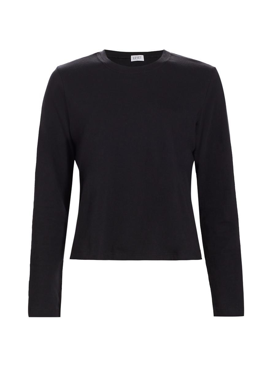 Maya Long-Sleeve Cotton T-Shirt Product Image