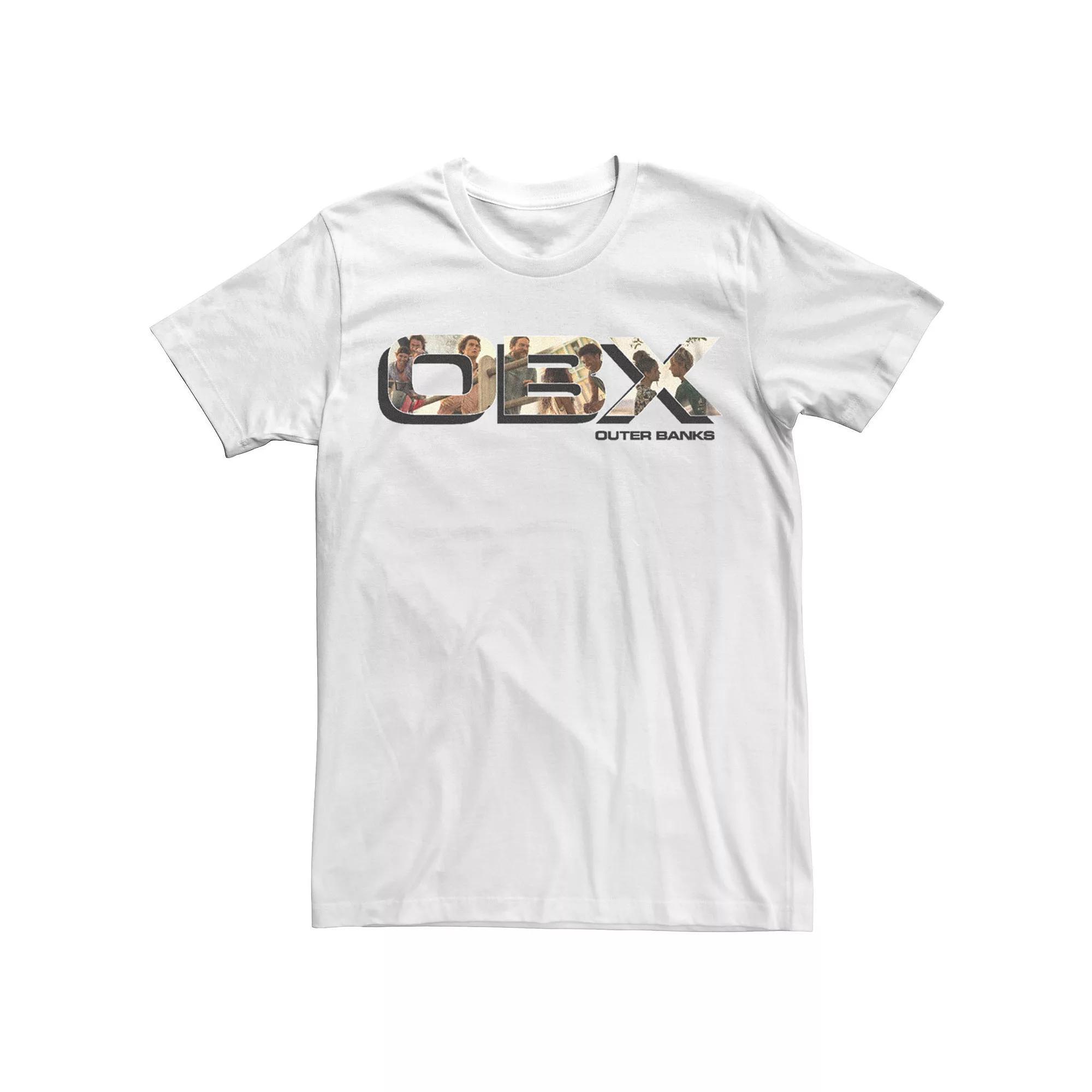 Men's Outer Banks Scenes Filled Logo Graphic Tee, Size: Medium, White Product Image
