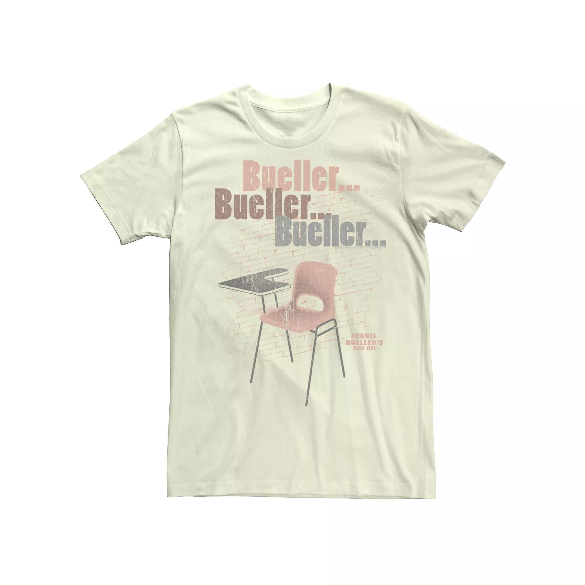 Men's Ferris Bueller's Day Off Empty Desk Tee, Size: Medium, Natural Product Image