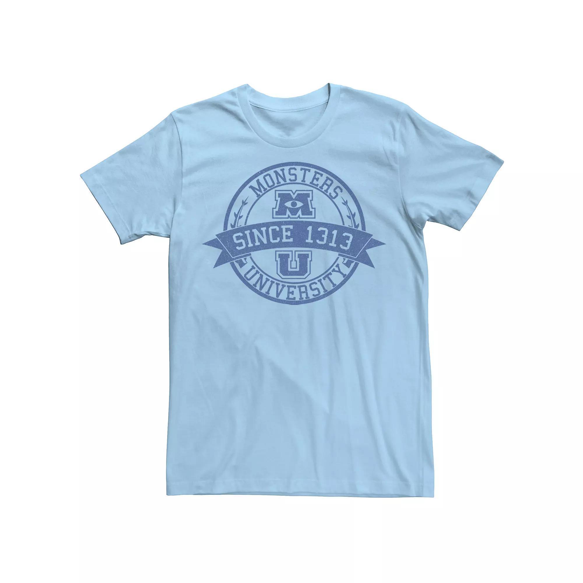 Disney / Pixar's Monsters University Men's School Crest Tee, Size: XXL, Light Blue Product Image