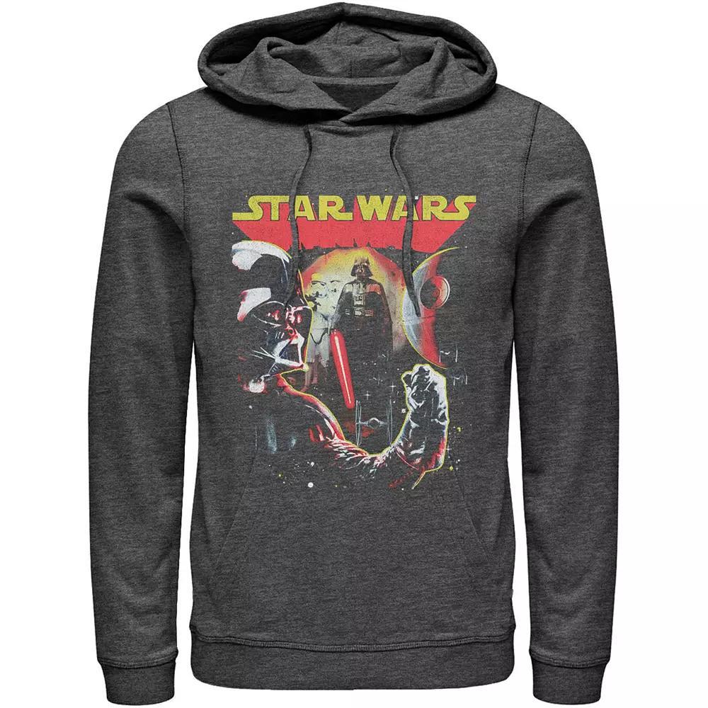 Men's Star Wars Darth Vader Collage Of Views Hoodie, Size: Small, Grey Heather Product Image