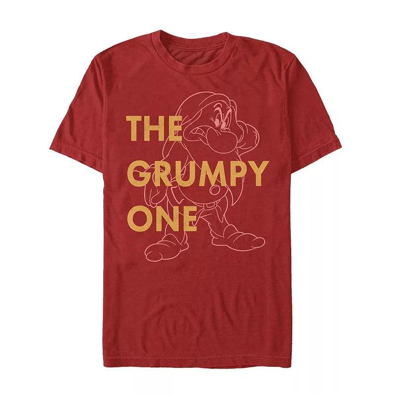 Men's Disney's Snow White and the Seven Dwarves Grumpy Dwarf Tee, Size: XXL, Red Product Image