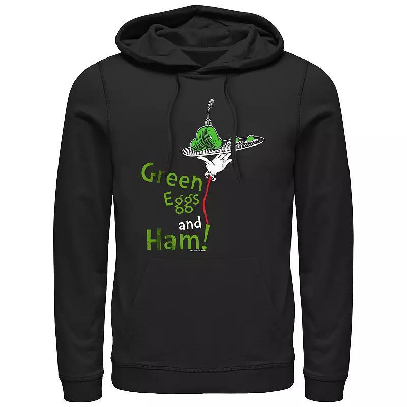 Men's Dr. Seuss Green Eggs And Ham Are Served Graphic Hoodie, Size: XXL, Black Product Image