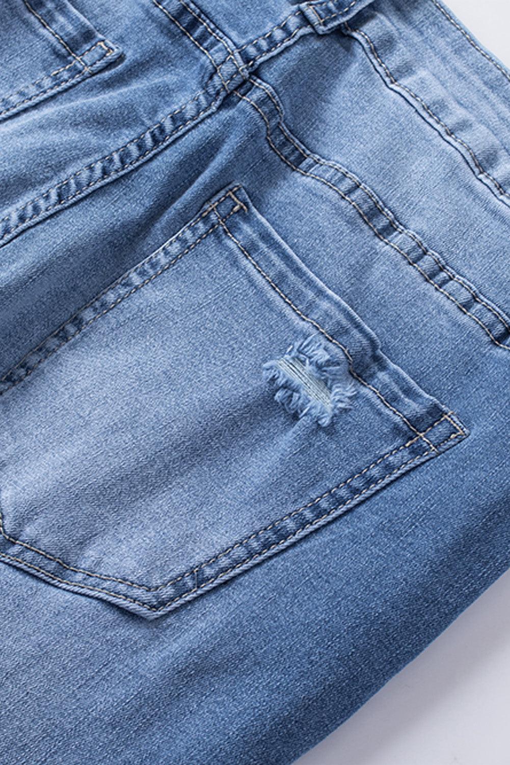 Ella High Waist Destructed Skinny Jeans Product Image