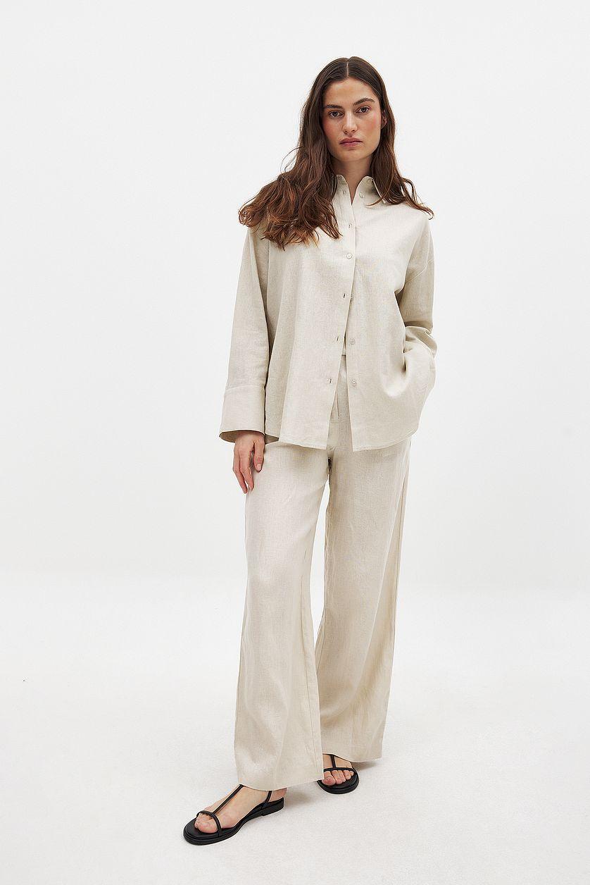 Oversized Linen Blend Shirt Product Image