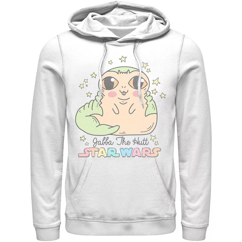 Men's Star Wars Cute Cartoon Jabba The Hutt Hoodie, Size: XXL, White Product Image