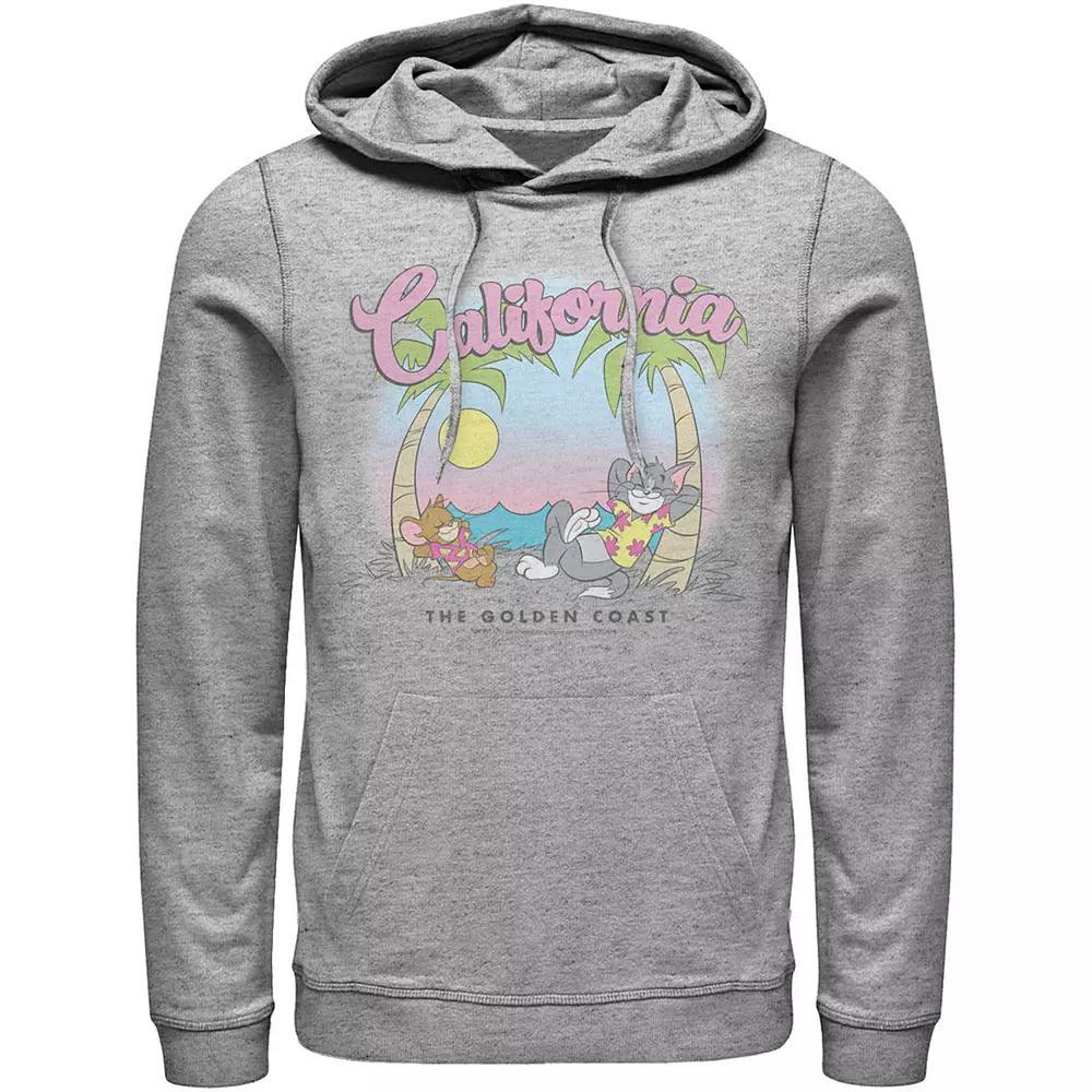 Men's Tom & Jerry California Golden Coast Sweatshirt, Size: XXL, Athletic Grey Product Image