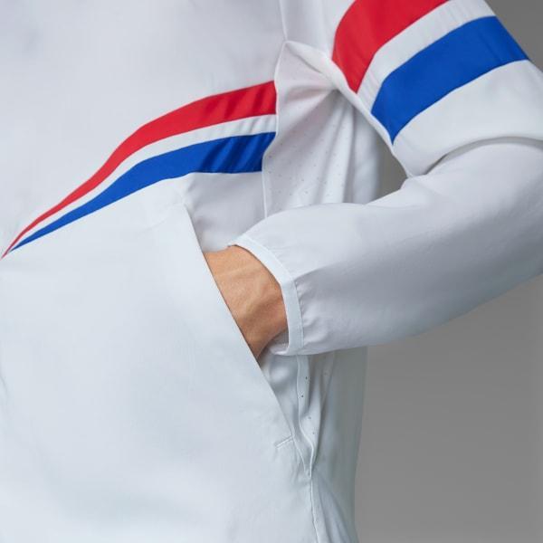adidas Adizero Retro Running Jacket Blue S Mens Product Image