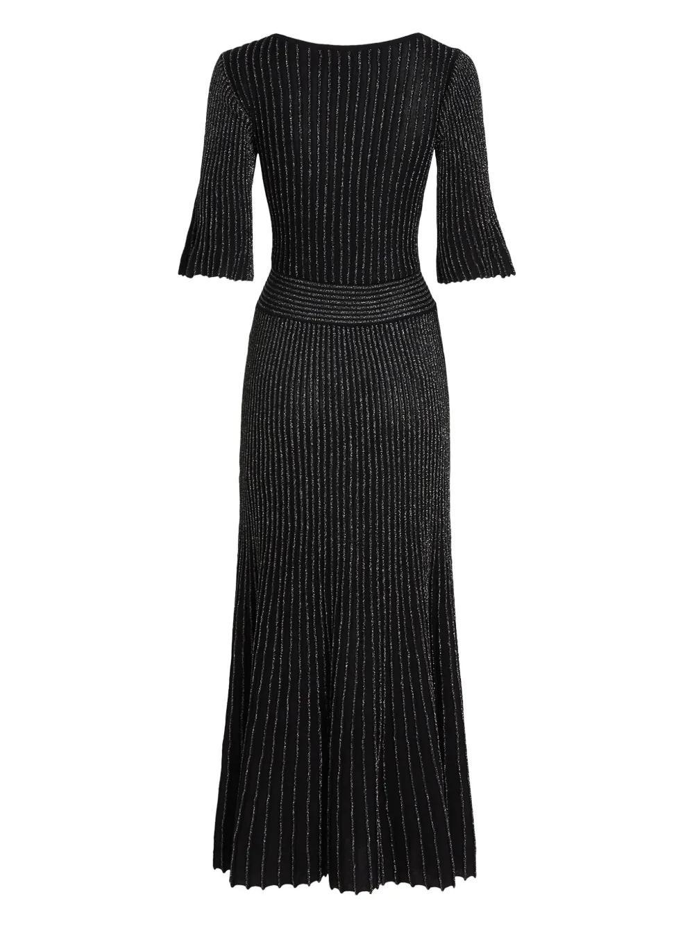 pleated lurex midi dress Product Image