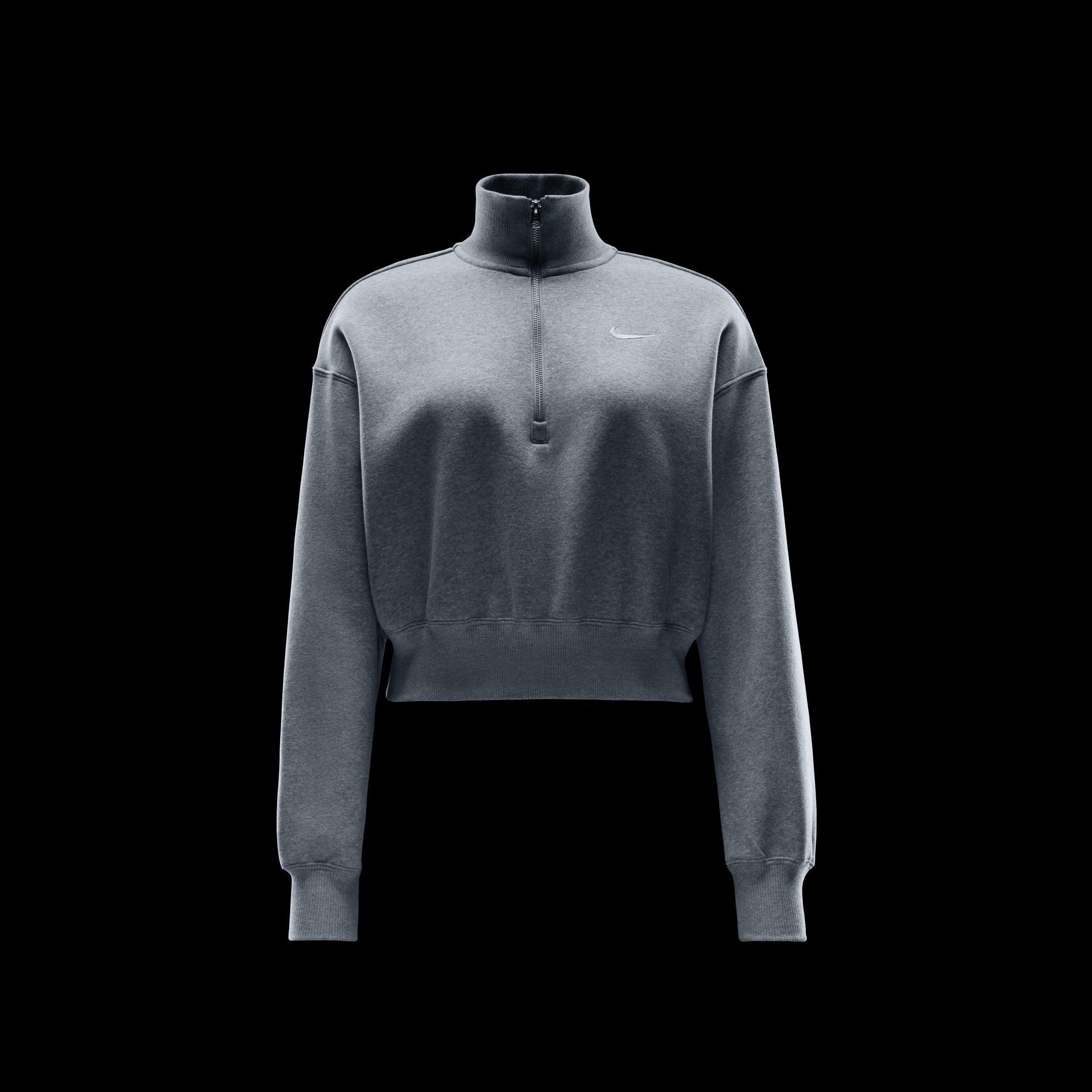 Womens Nike Sportswear Phoenix Fleece 1/4-Zip Cropped Sweatshirt Product Image