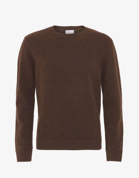Classic Merino Wool Crew - Coffee Brown Product Image