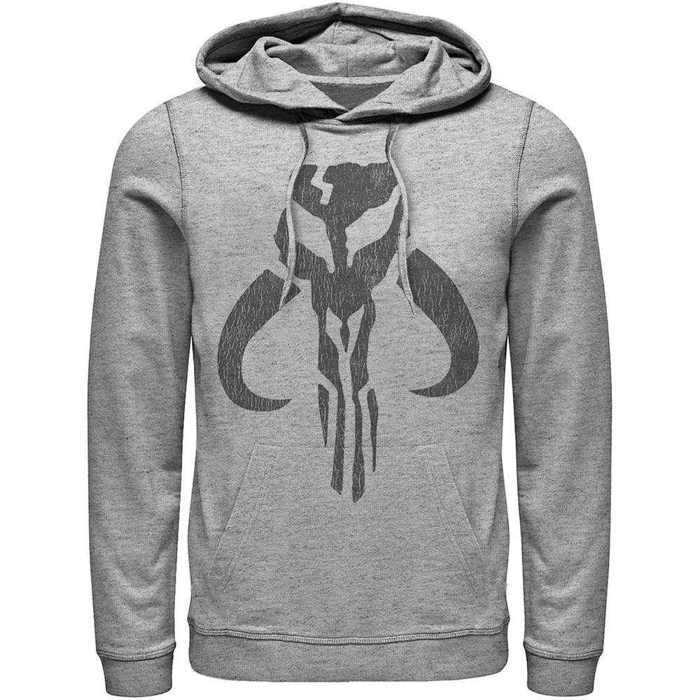 Men's Star Wars Mando Symbol Hoodie, Size: Large, Athletic Grey Product Image