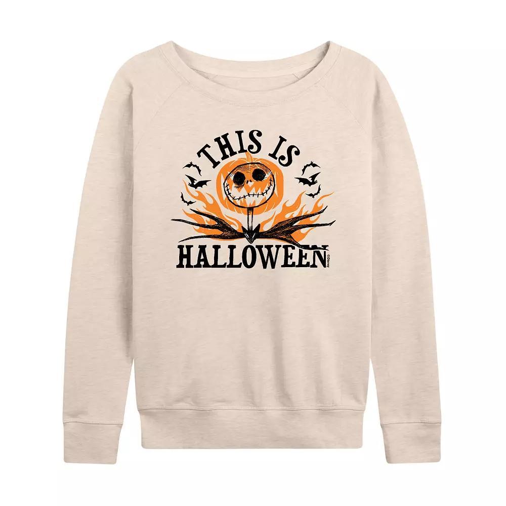 Disneys Nightmare Before Christmas Jack Skellington Womens This Is Halloween French Terry Long Sleeve Tee Product Image