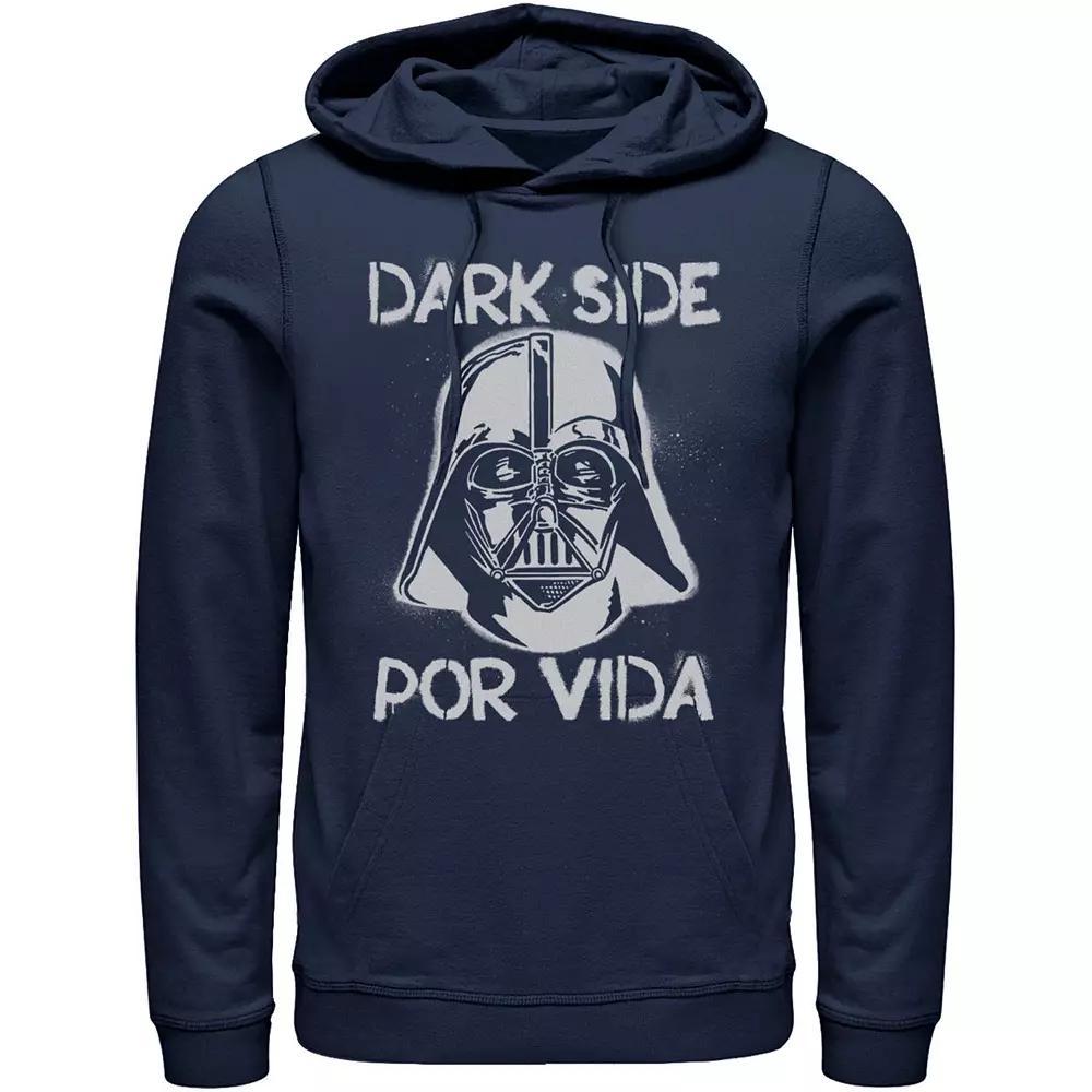 Men's Star Wars Darth Vader Dark Side Por Vida Stamp Hoodie, Size: Large, Blue Product Image