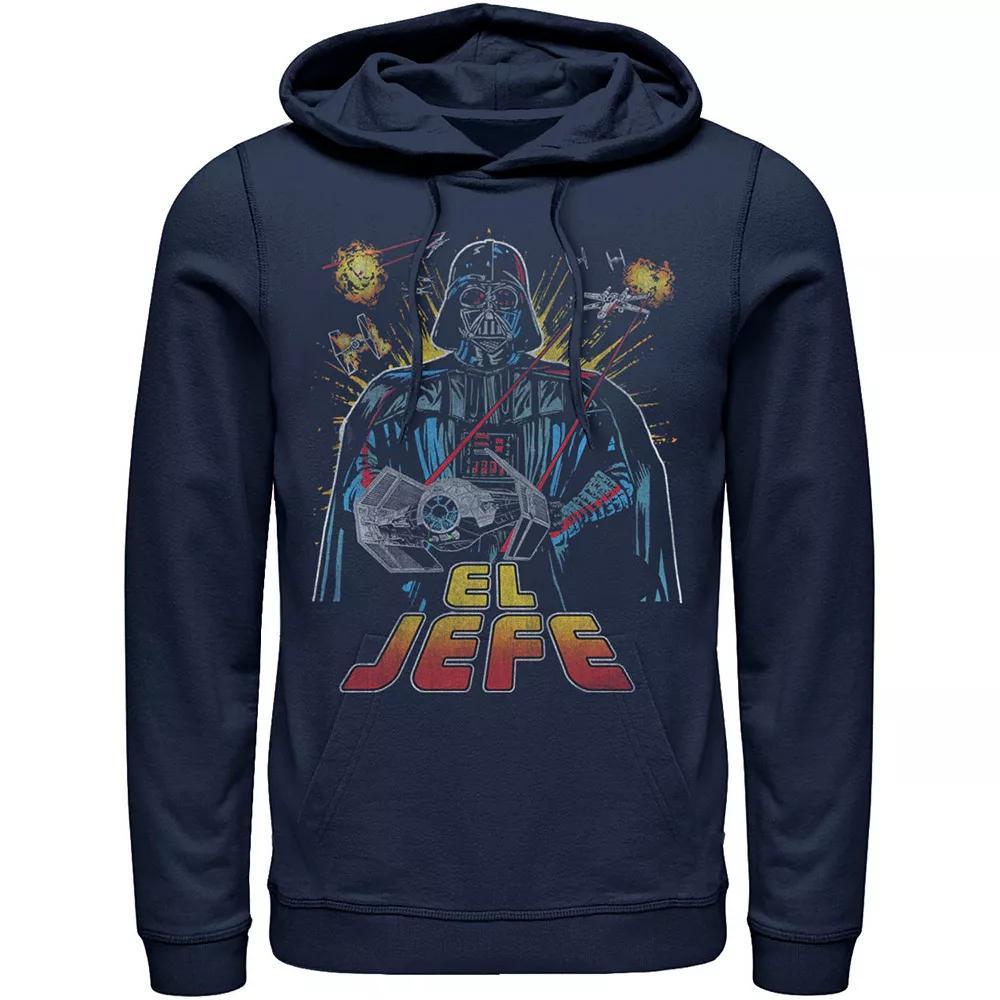 Men's Star Wars Darth Vader El Jefe Comic Style Portrait Hoodie, Size: 3XL, Black Product Image