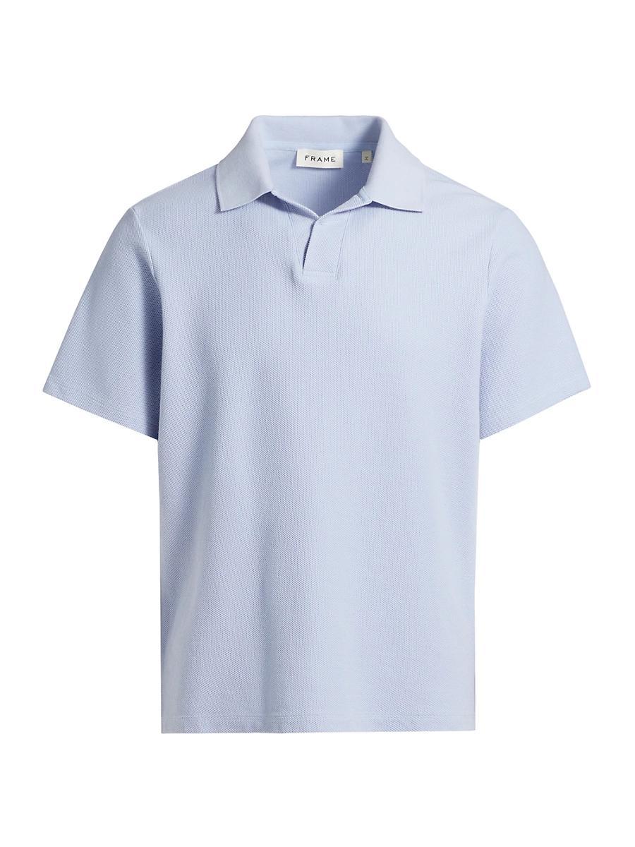 FRAME Jacquard Polo in Baby Blue at Nordstrom, Size Xx-Large Product Image