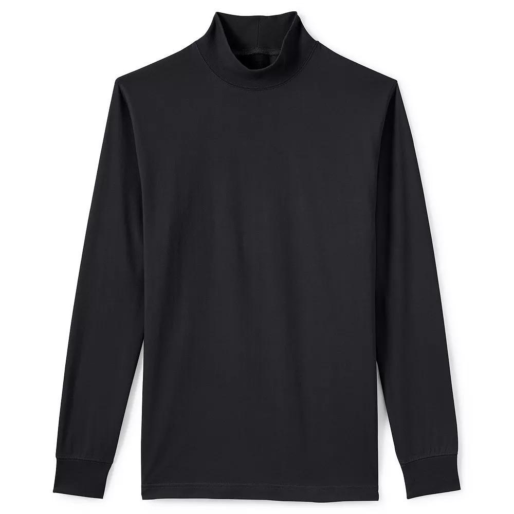 Men's Lands' End Super-T Mock Turtleneck, Size: XL, Radiant Blue Product Image