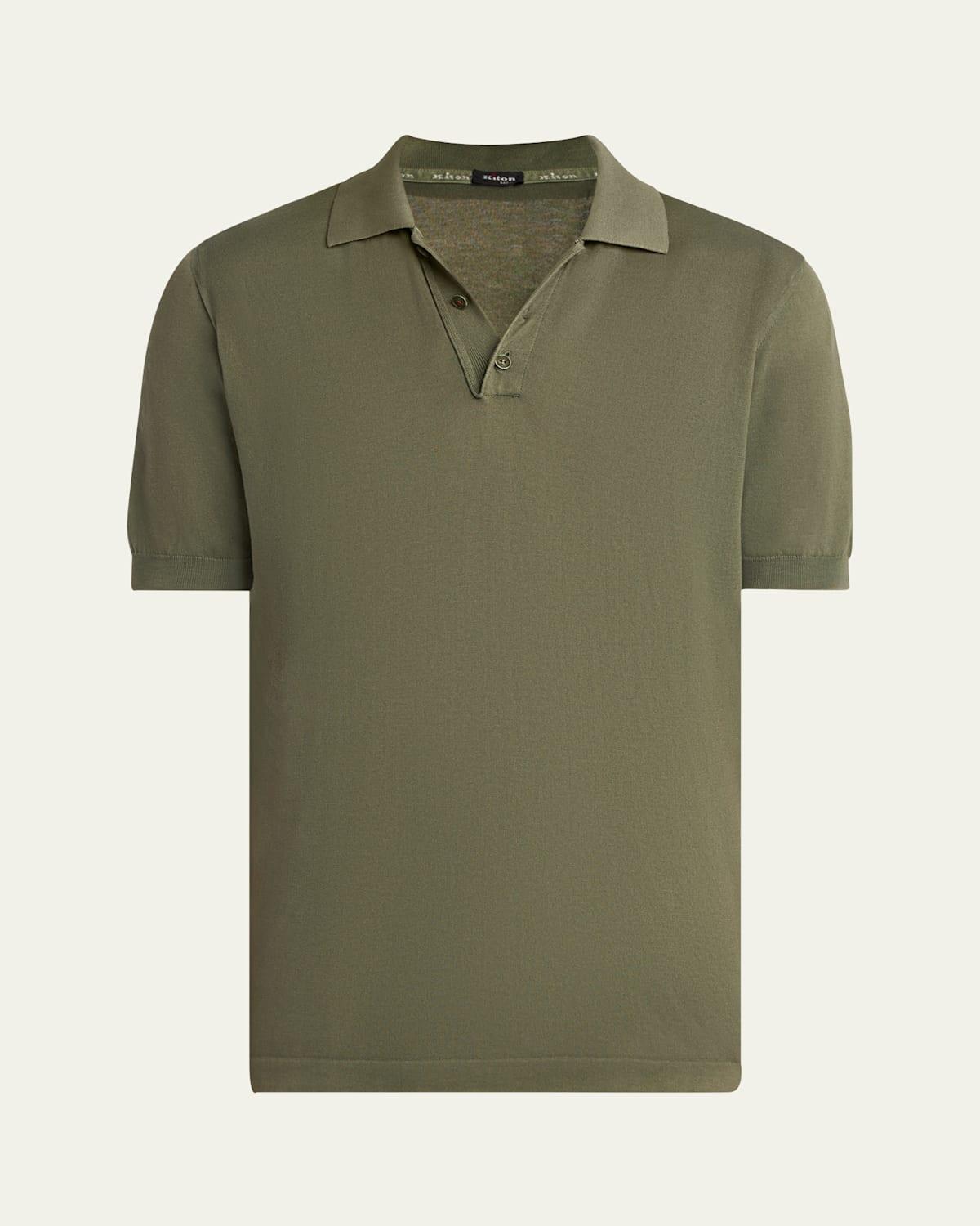 Mens Sea Island Cotton Knit Polo Shirt Product Image