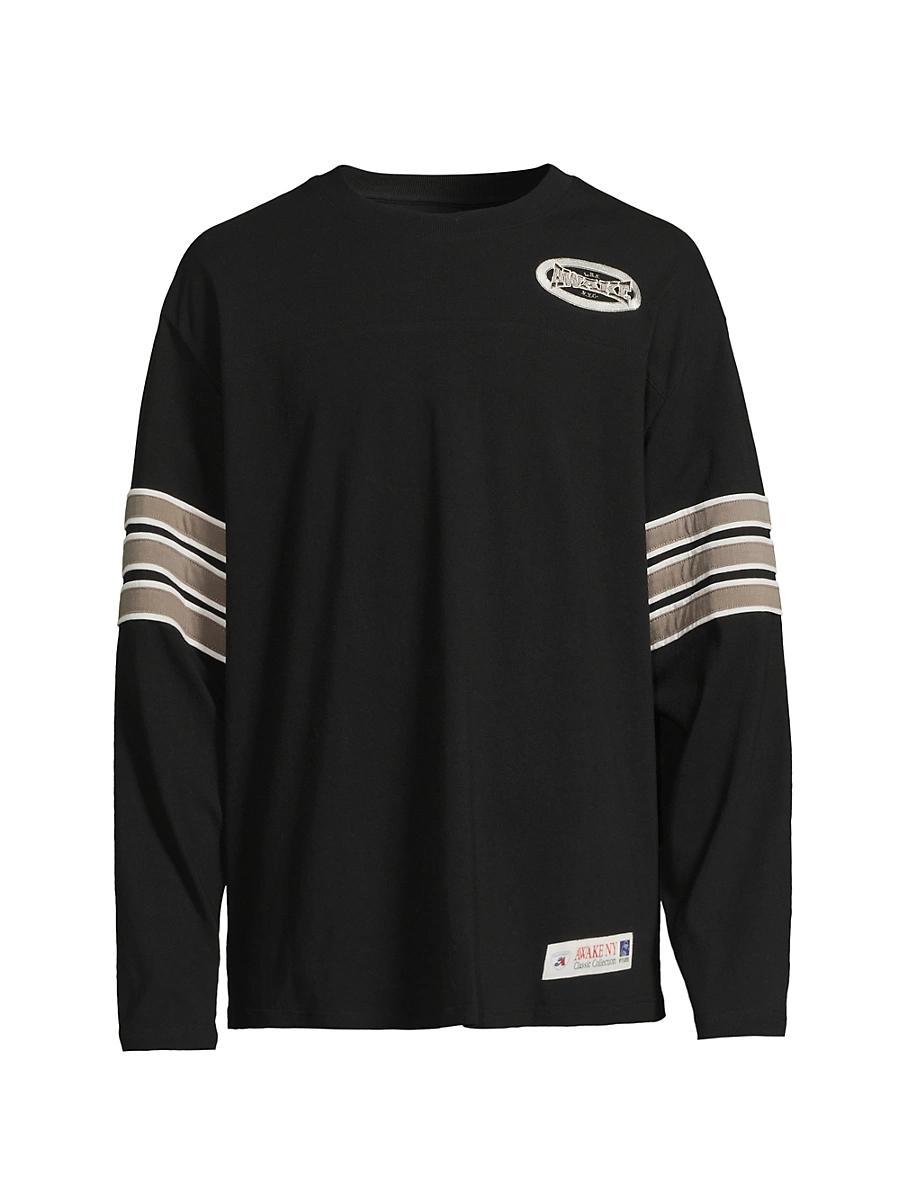 Mens Varsity Cotton Jersey Long-SleeveTop Product Image