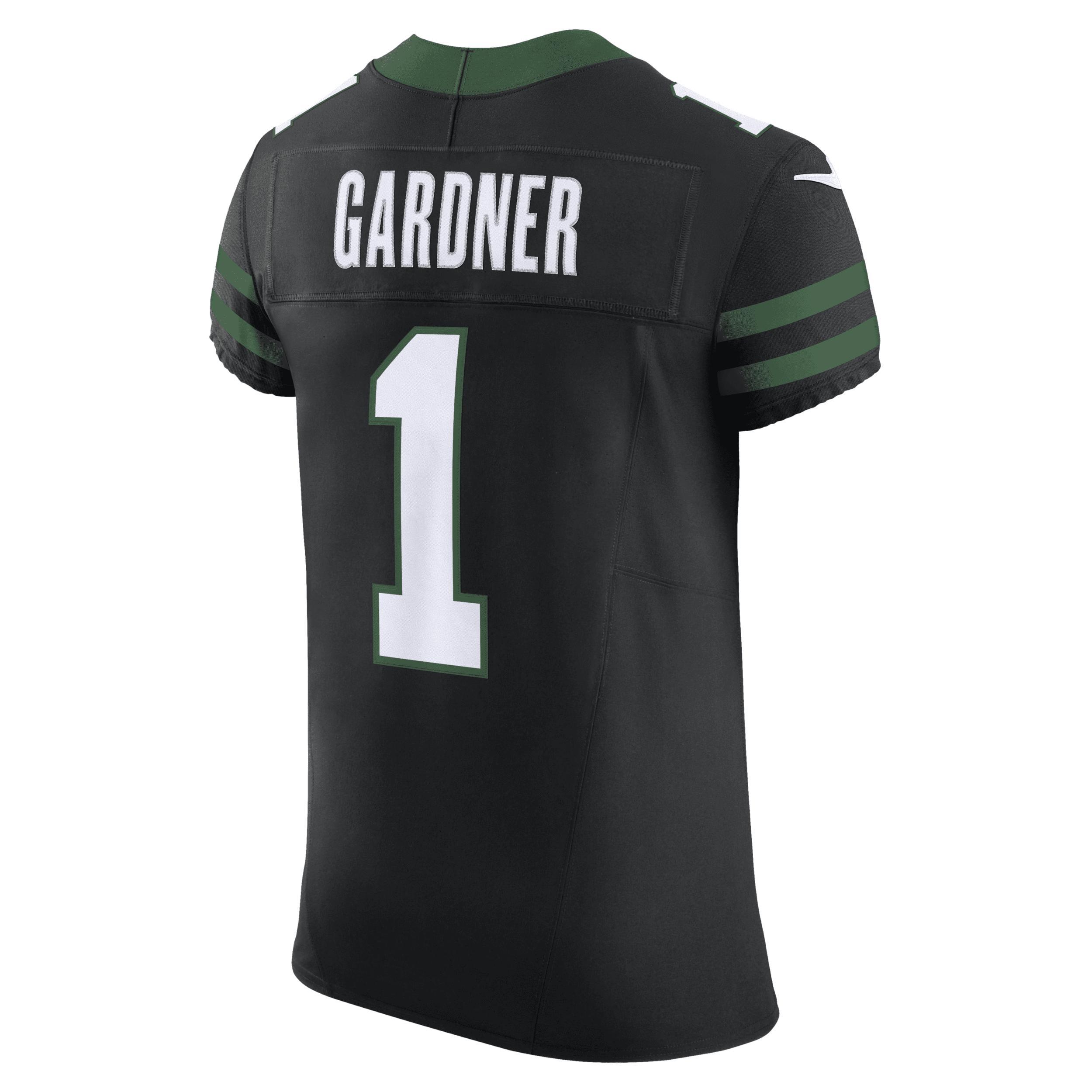 Men's Nike Ahmad Sauce Gardner Legacy Black New York Jets Alternate Vapor F.U.S.E. Elite Jersey, Size: 48 Product Image