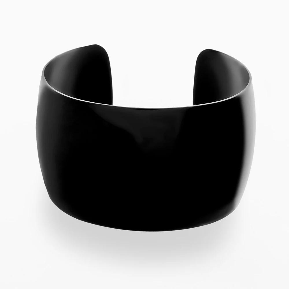 LYNX Stainless Steel Black Ion Cuff Bracelet, Women's Product Image