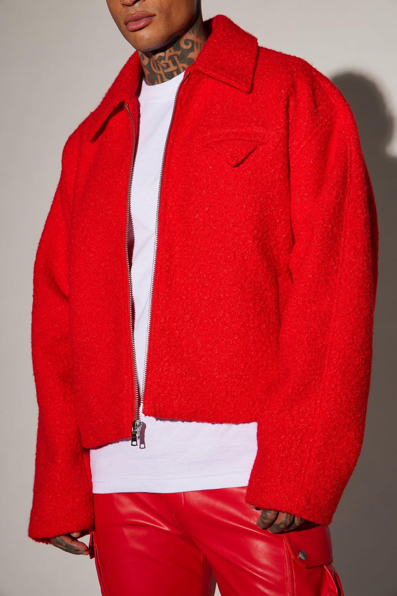 Madrona Drive Cropped Jacket - Red Product Image