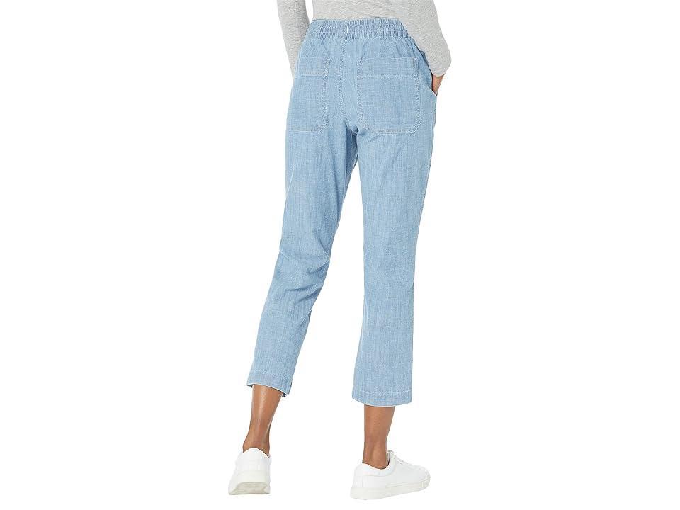 L.L.Bean Petite Lakewashed Chino Pull-On Chambray Pants Ankle (Chambray) Women's Casual Pants Product Image