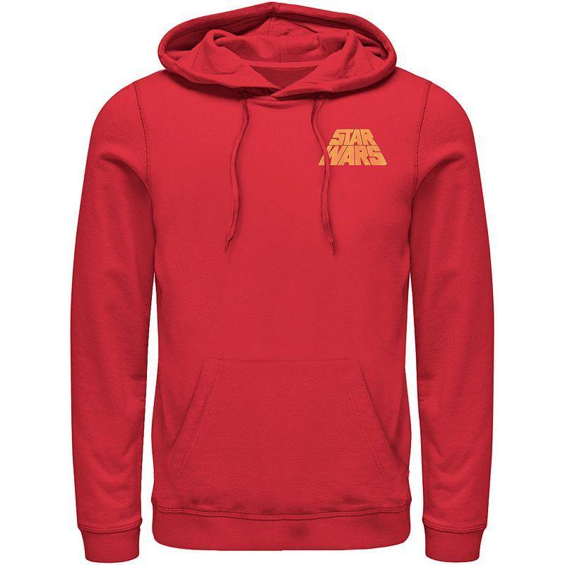 Men's Star Wars Distressed Slant Logo Z2 Hoodie, Size: XXL, Red Product Image