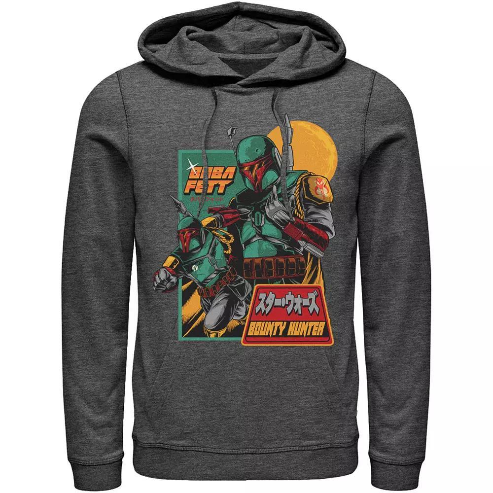 Men's Star Wars Mandalorian Soldier Kanji Hoodie, Size: XL, Athletic Grey Product Image
