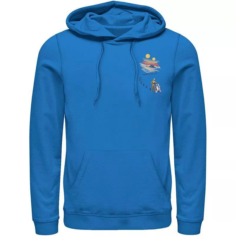 Men's Star Wars Droid Dessert Footprints Pocket Hoodie, Size: Small, White Product Image