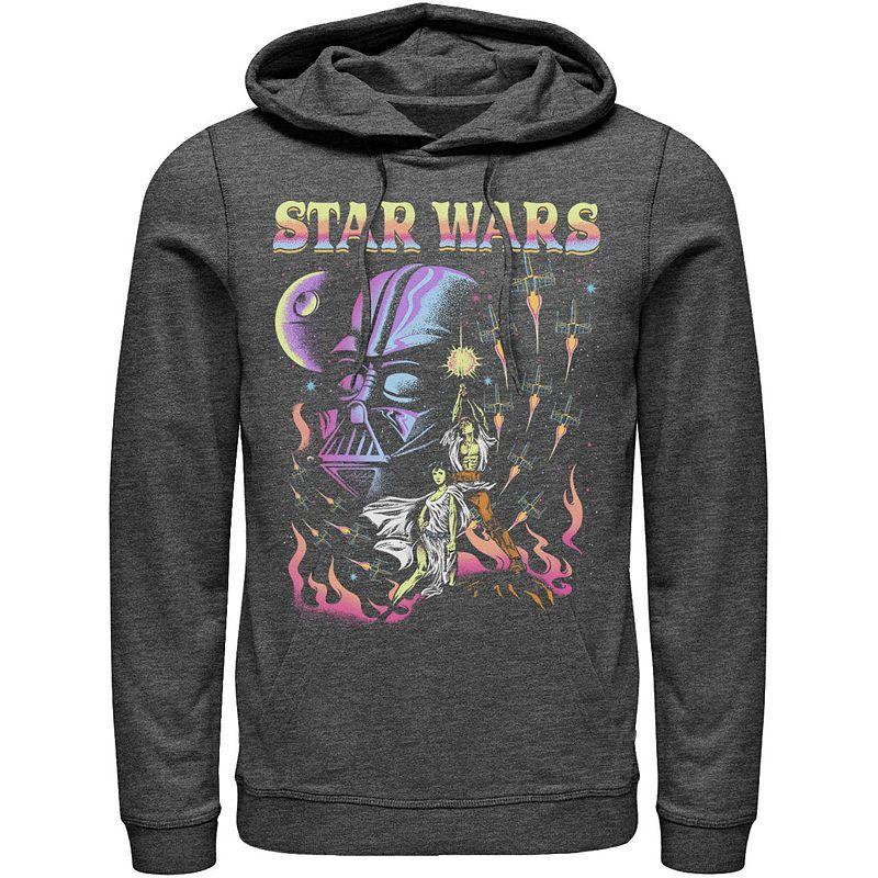 Men's Star Wars Retro Blacklight Colors Poster Hoodie, Size: XXL Product Image
