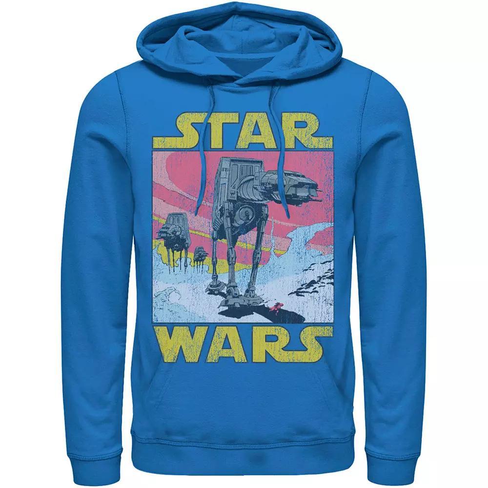 Men's Star Wars At-AT Retro Poster Hoodie, Size: 3XL, Athletic Grey Product Image