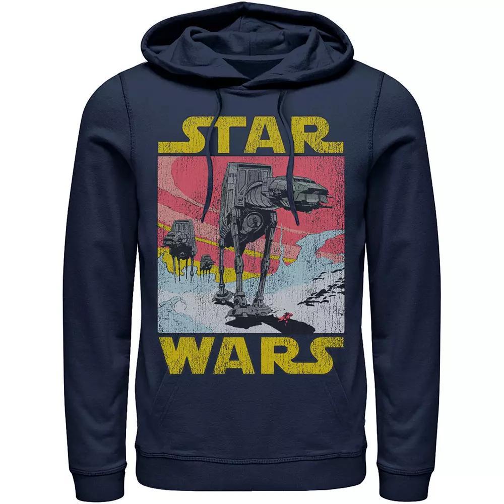 Men's Star Wars At-AT Retro Poster Hoodie, Size: 3XL, Athletic Grey Product Image