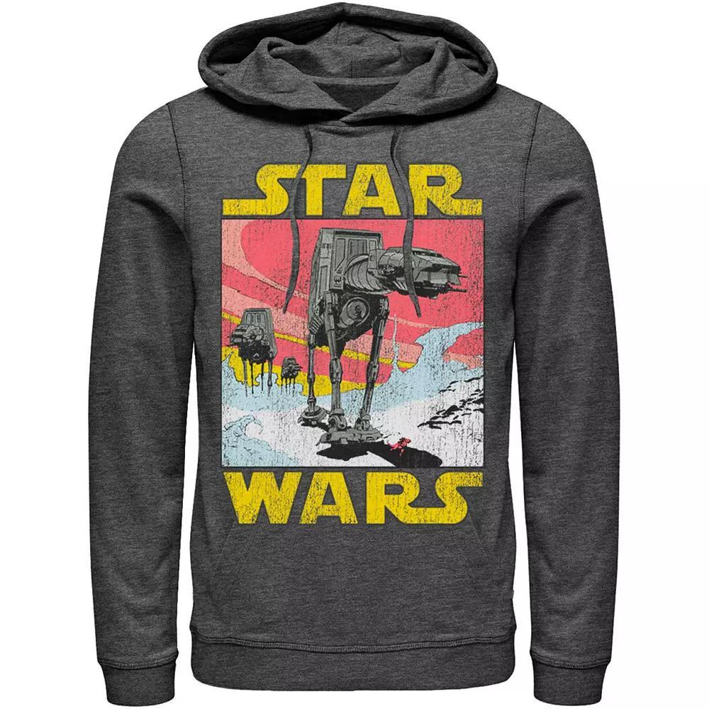 Men's Star Wars At-AT Retro Poster Hoodie, Size: 3XL, Athletic Grey Product Image