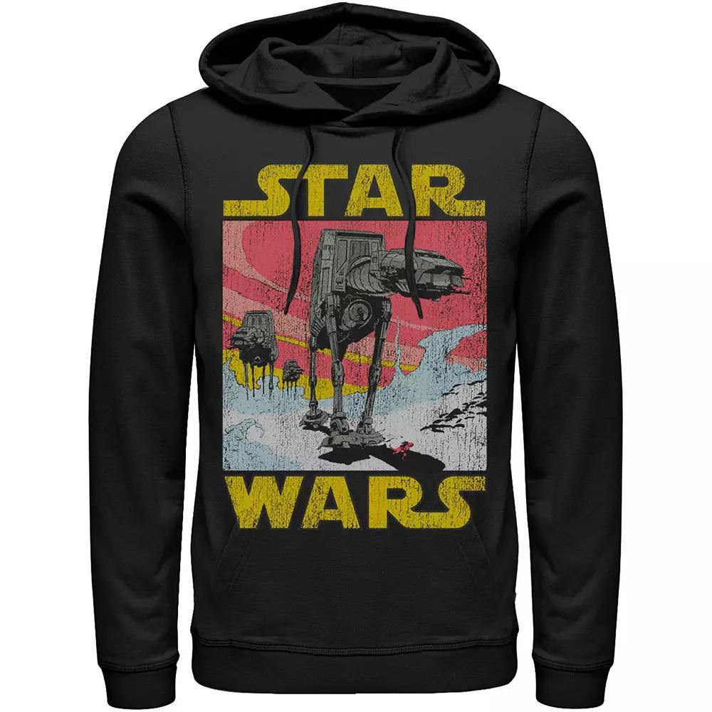 Men's Star Wars At-AT Retro Poster Hoodie, Size: 3XL, Athletic Grey Product Image