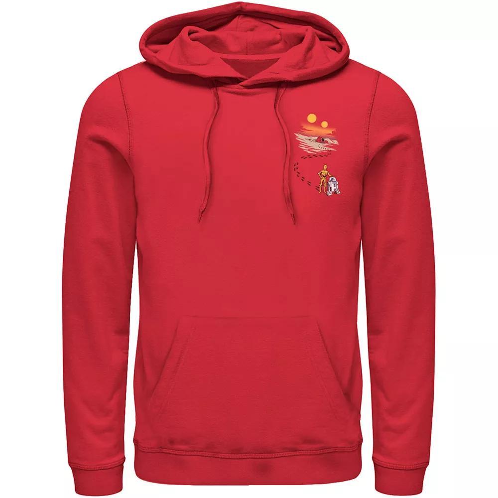 Men's Star Wars Droid Dessert Footprints Pocket Hoodie, Size: Small, White Product Image