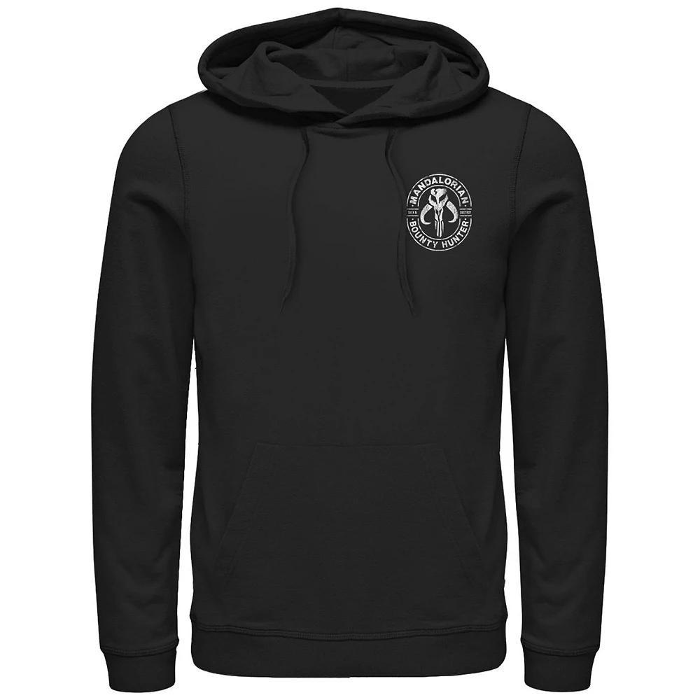 Men's Star Wars The Mandalorian Bounty Hunter Graphic Hoodie, Size: 3XL, Black Product Image